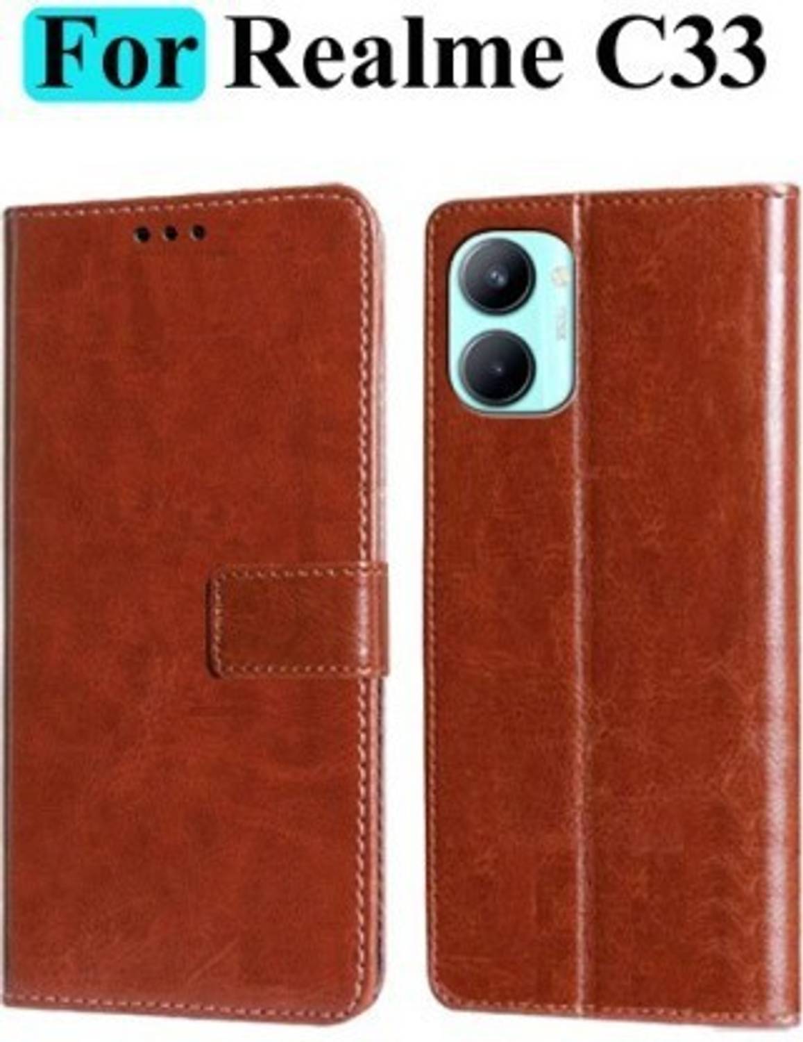 Aarov Flip Cover for Realme C33