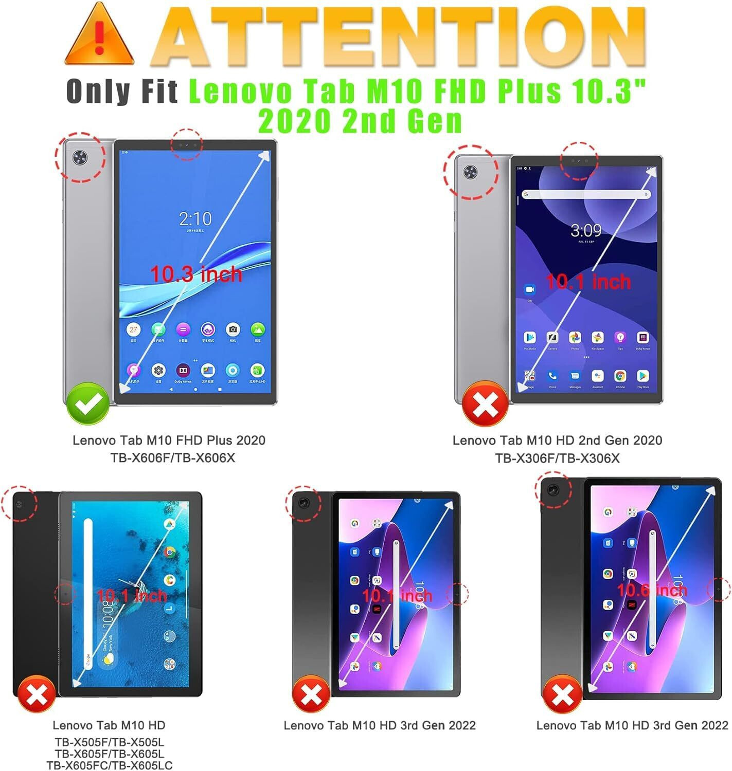 Image of Fastway Flip Cover for Lenovo Tab M10 FHD Plus 10.3 inch Tb-X606V 606x