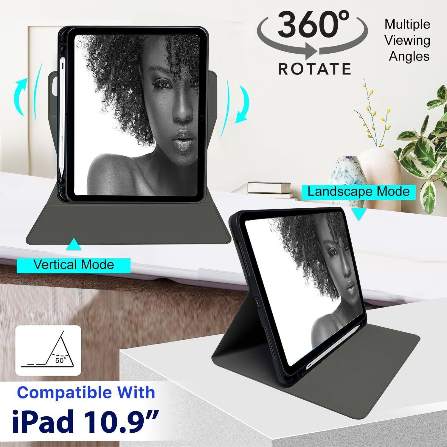 Image of Gripp Flip Cover for iPad Air 10.9 inch (4th /5th Generation, 2020 /2022), iPad Air 11 inch (M2 /M3 /M4)