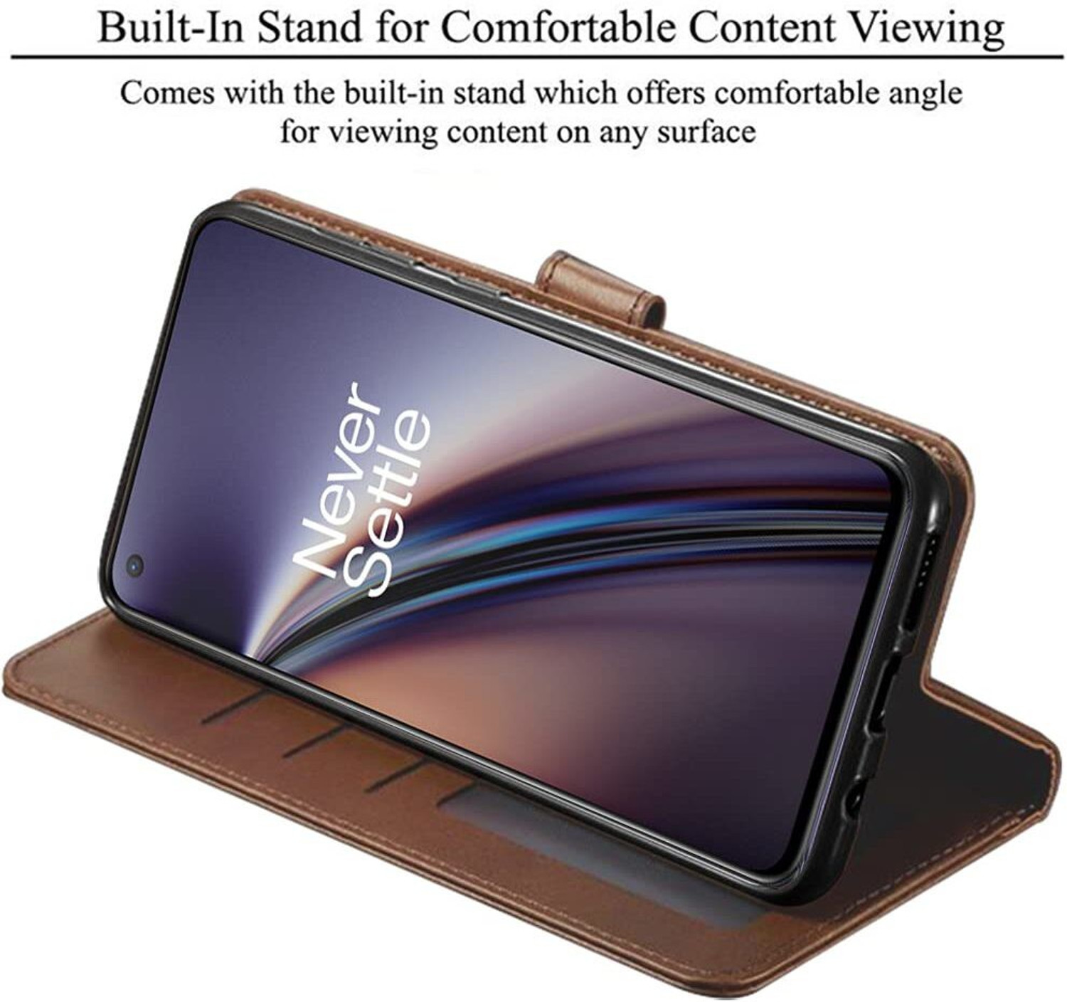 Image of Winkel Flip Cover for Samsung Galaxy M32 4G (Brown, Cases with Holder, Artificial Leather, Pack of: 1)