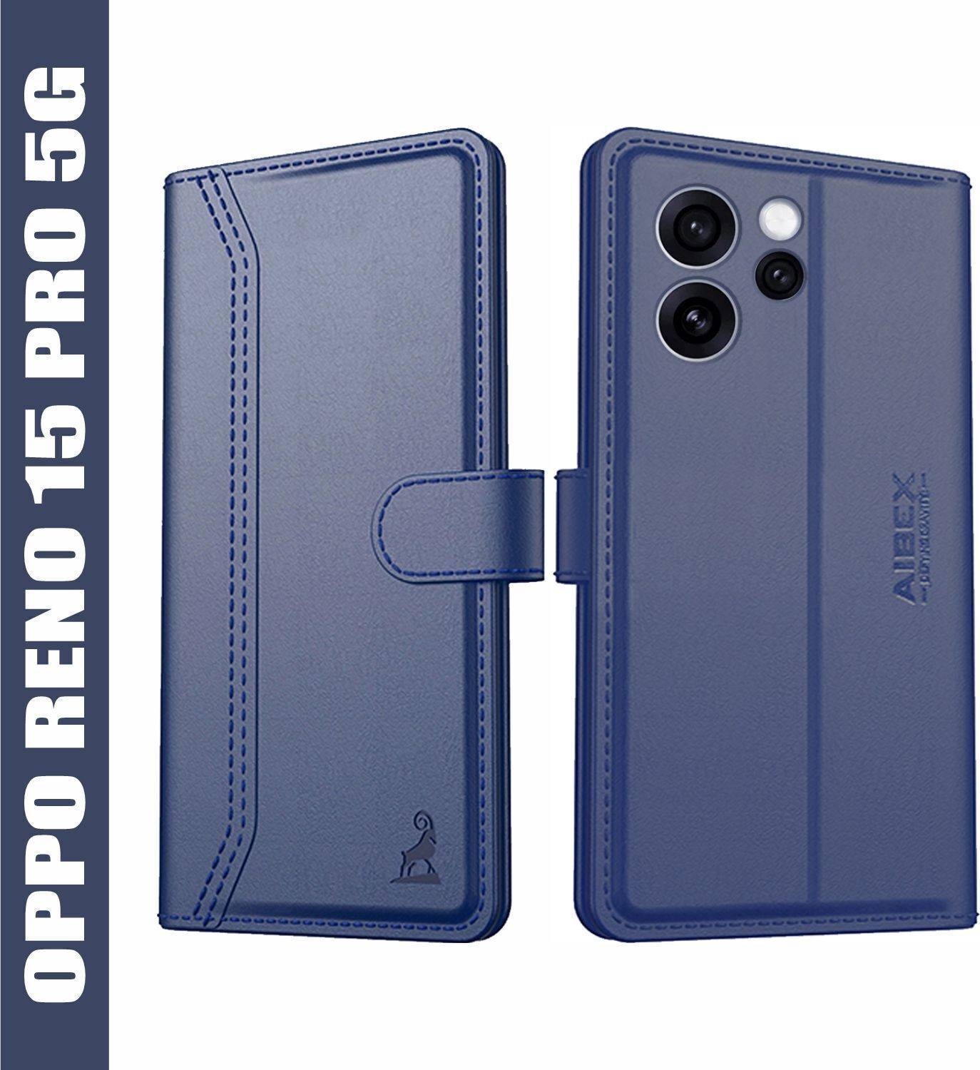 AIBEX Flip Cover for Oppo Reno 15 Pro 5G|Premium Leather Finish|Magnetic Closure|Kickstand Feature