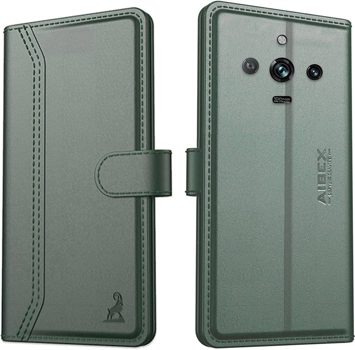 AIBEX Flip Cover for Realme Narzo 60 5G|Premium Leather Finish|Magnetic Closure|Kickstand Feature