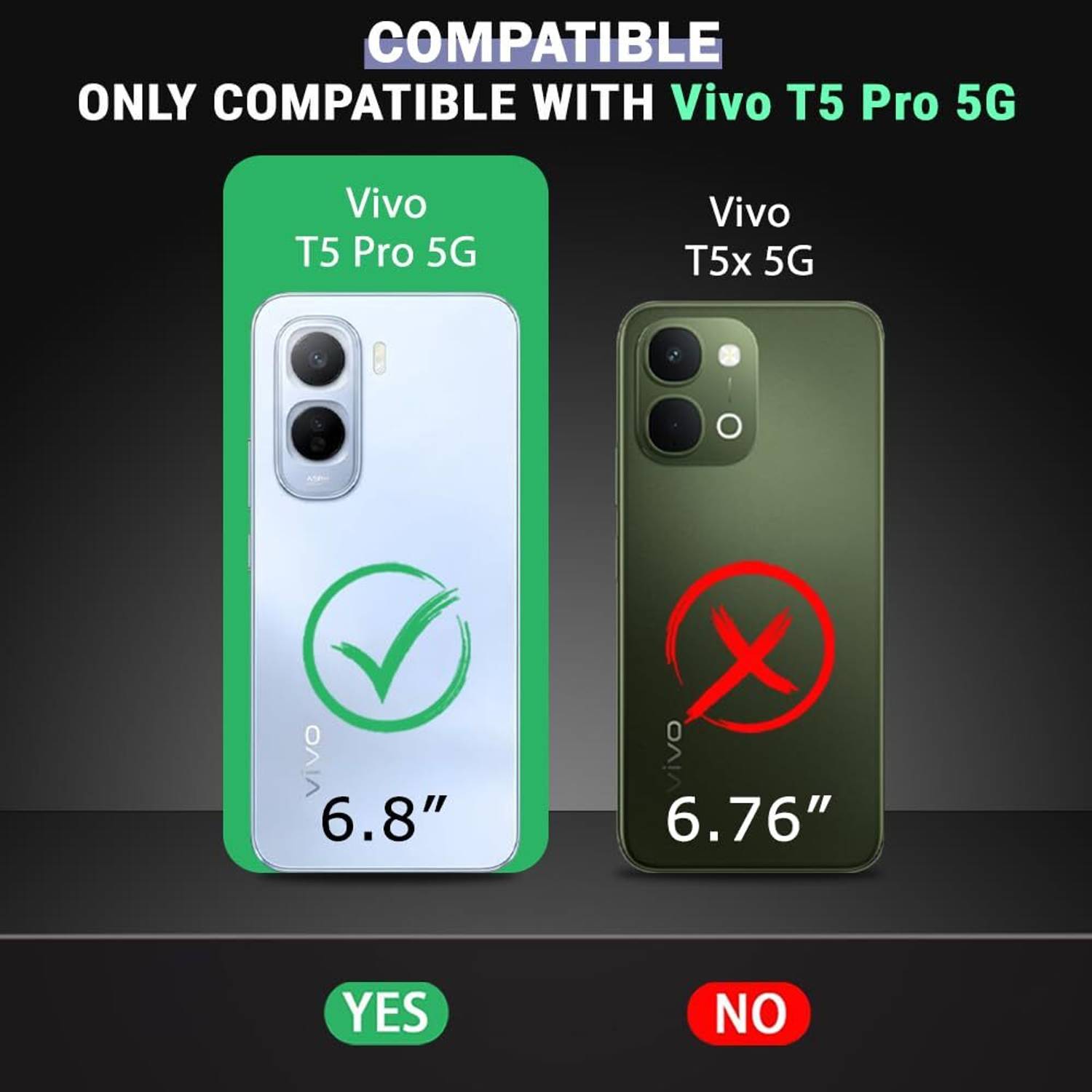 Xolia Back Cover for Vivo T5 Pro 5G Black - Image 2