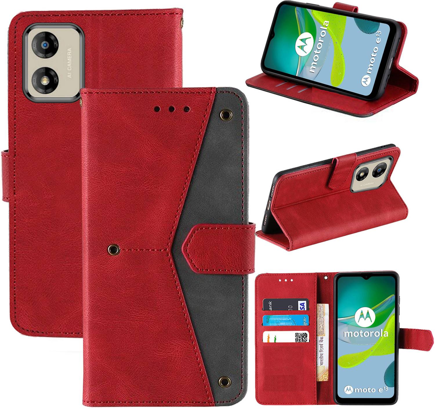 Aaghosh Flip Cover for MOTOROLA e13, Moto e13