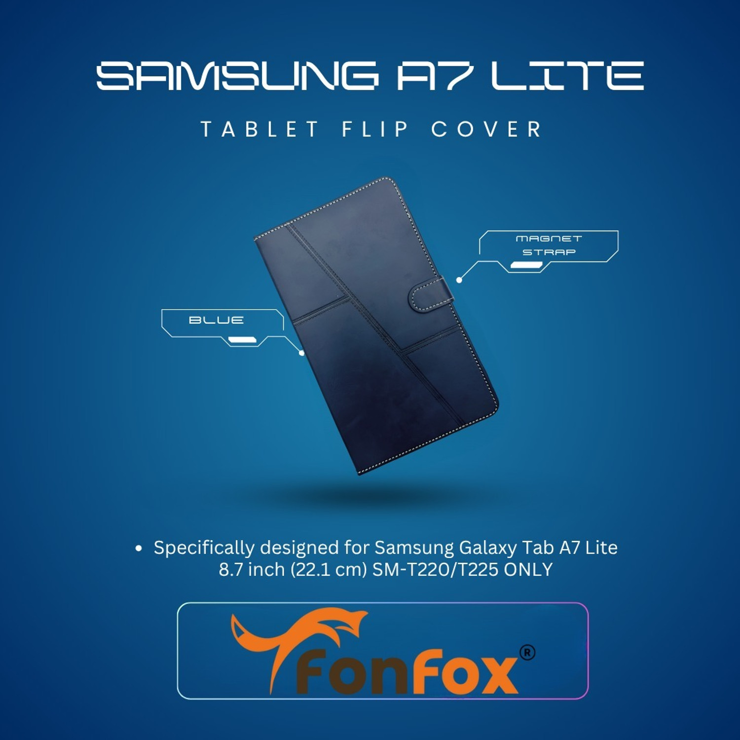 Image of fonfox Flip Cover for SAMSUNG A7 LITE | 3 POCKETS | DUAL PROTECTION | PREMIUM QUALITY | STRONG MAGNET |