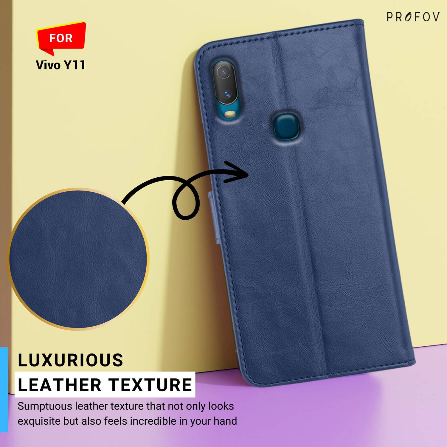 Étui à Clapet Style Livre Pour Vivo Y20s / Y11s - Bleu - TPU - Marque MTB