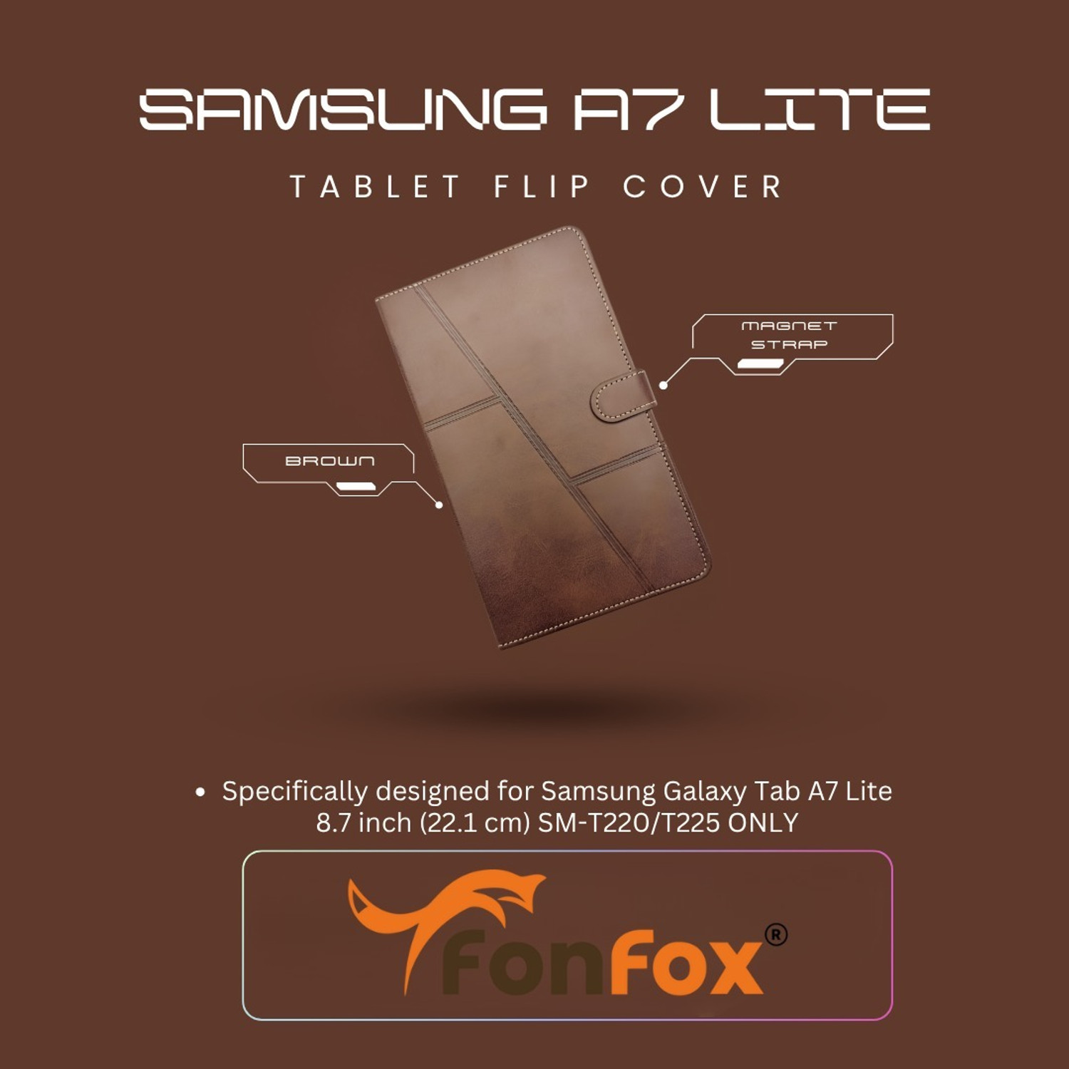 Image of fonfox Flip Cover for SAMSUNG A7 LITE | 3 POCKETS | DUAL PROTECTION | PREMIUM QUALITY | STRONG MAGNET |