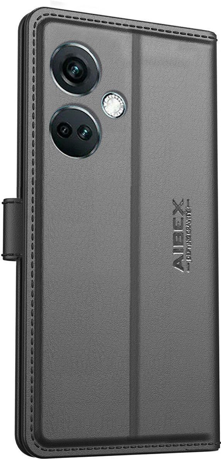 Image of AIBEX Flip Cover for OnePlus Nord CE 3 5G|Premium Leather Finish|Magnetic Closure|Kickstand Feature