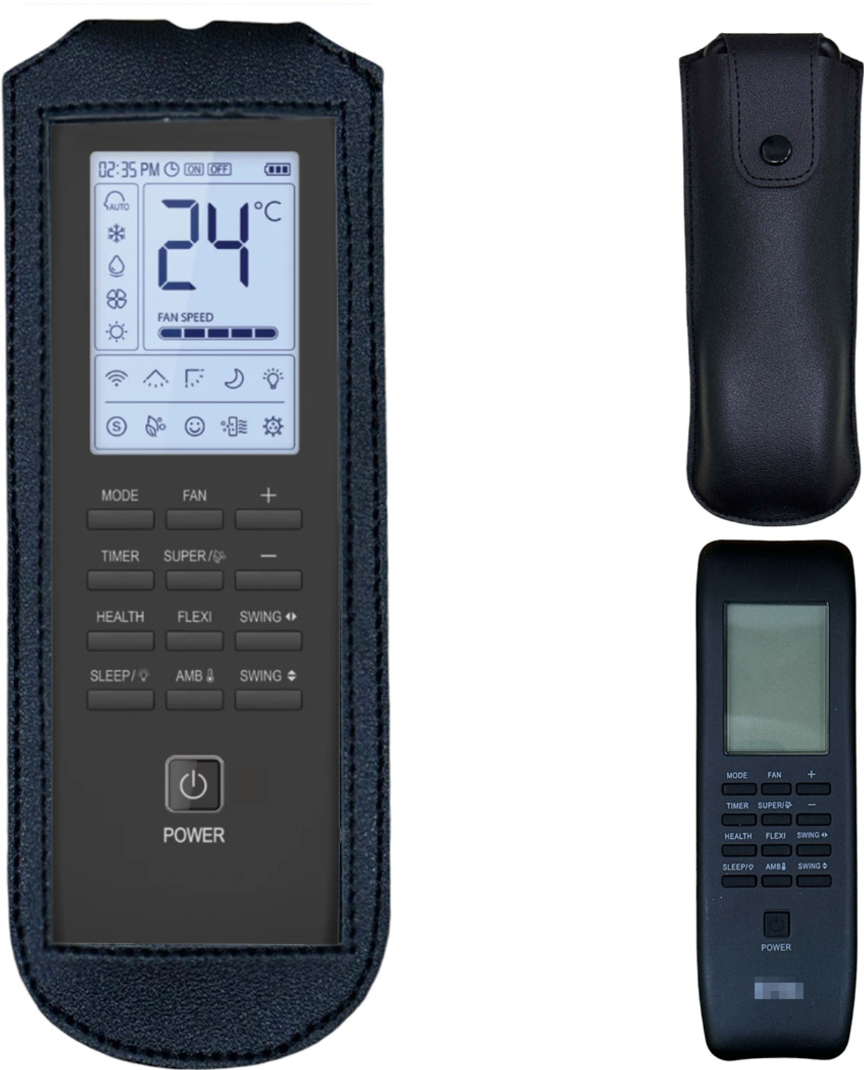 Image of Gizmofreaks Flip Cover for Remote Model No:. 273 Compatible for IFB AC Remote Control Protective Case (Black, Artificial Leather, Pack of: 1)