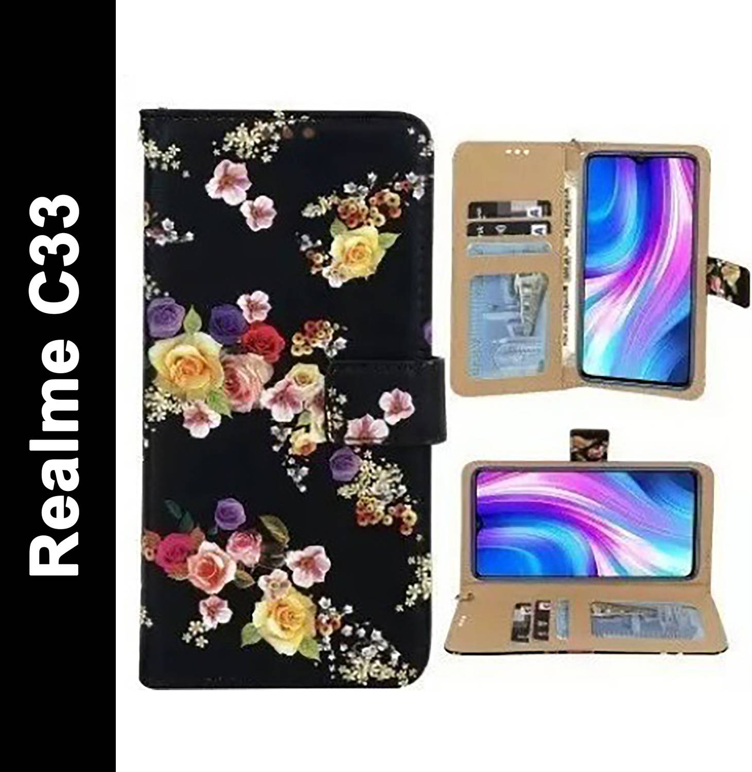 Aarov Flip Cover for Realme C33