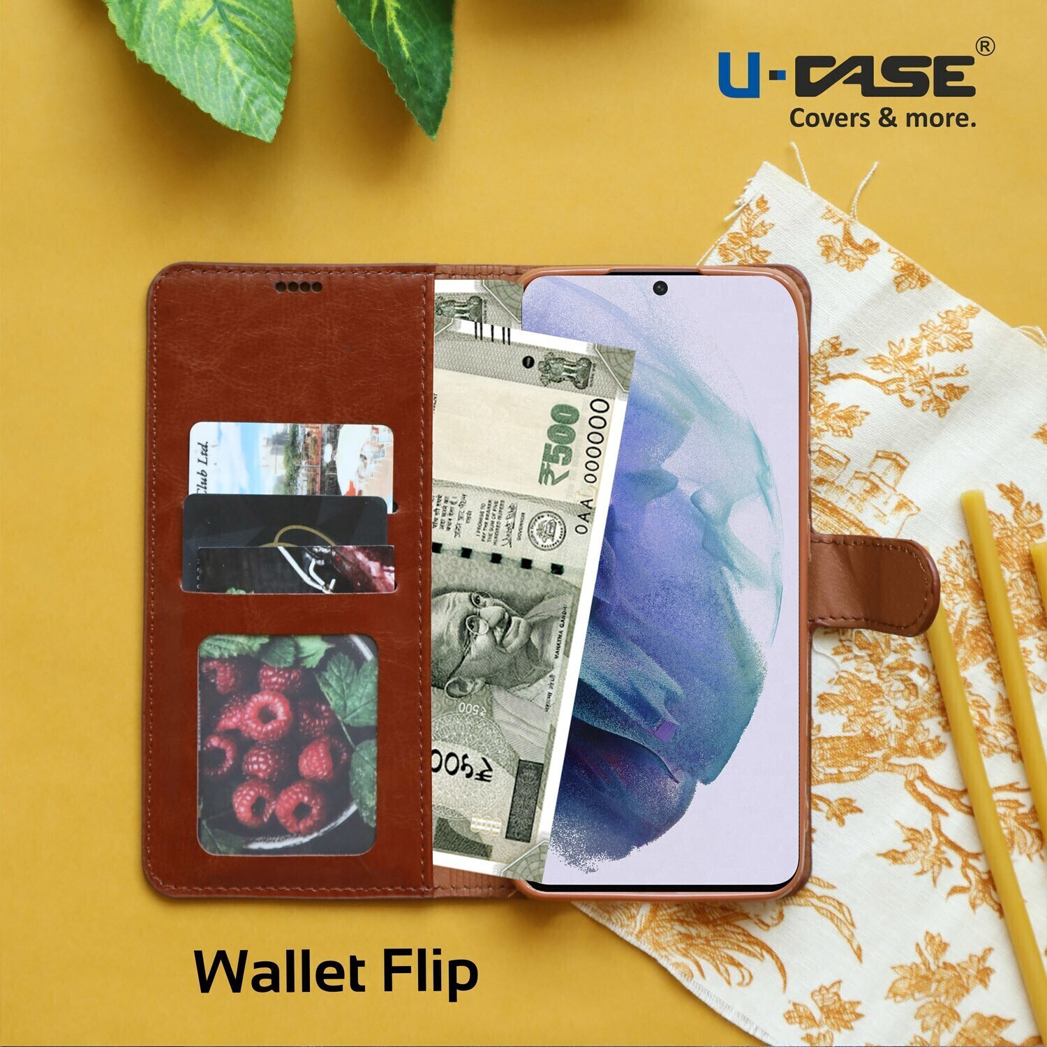 Image of U-CASE Flip Cover for Oppo A3x 4G / Oppo A3 5G / Oppo A3x 5G|Adjustable Kickstand| Camera Protection|PU Leather