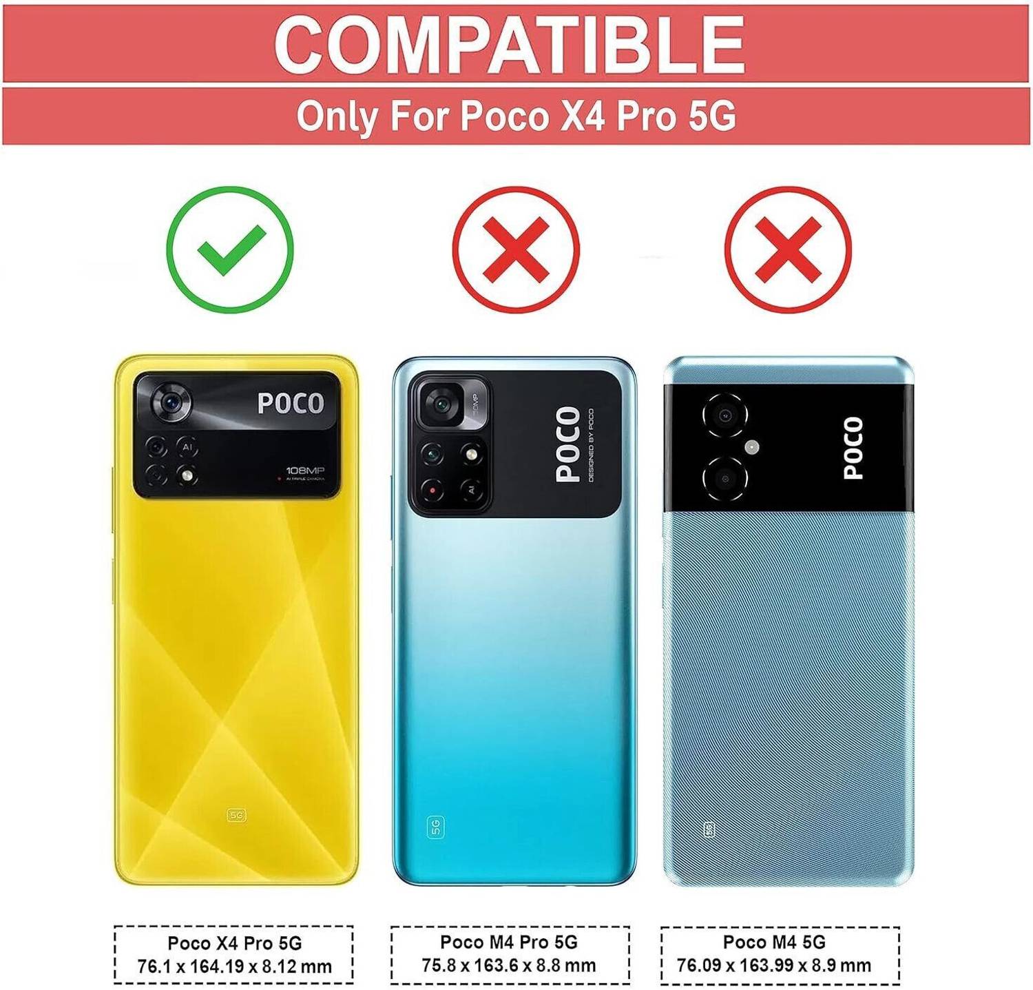 Cover per Xiaomi Poco X4 Pro 5G, Premium PU Pelle