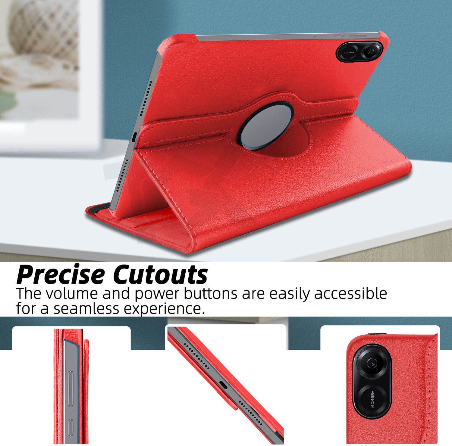 Image of TGK Flip Cover for Honor Pad X9 11.5 inch (Red, Dual Protection, Leather, Pack of: 1)