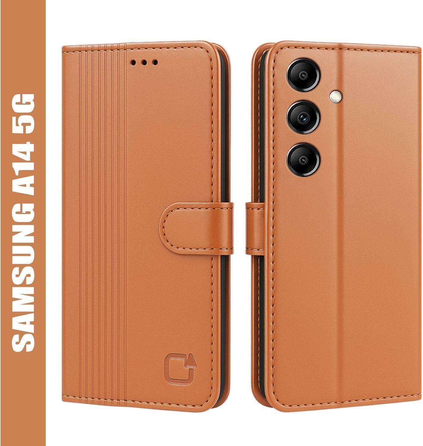 AIBEX Flip Cover for Samsung A14 5G|Inbuilt Wallet & Card Slots|Premium Leather Magnetic Case