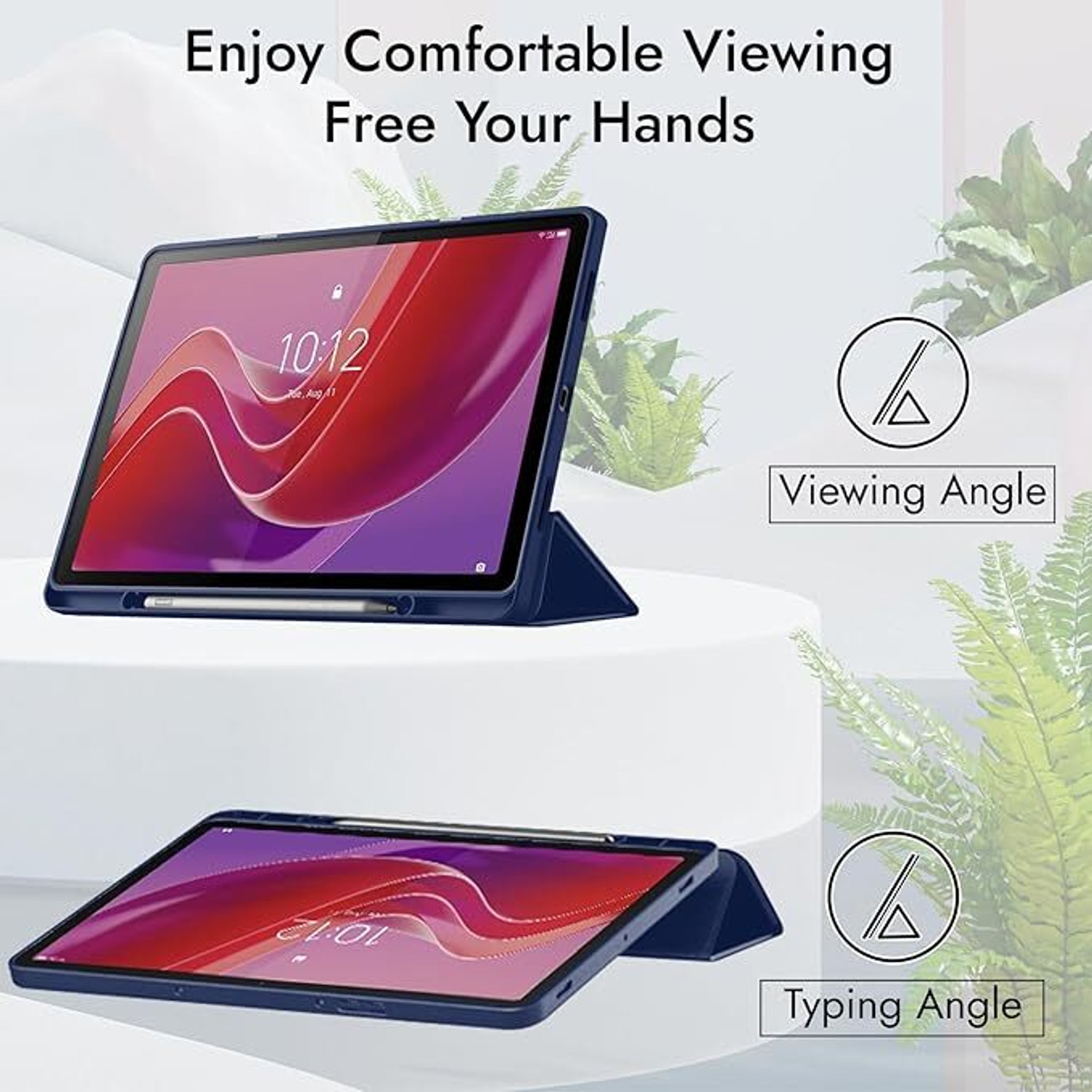 Image of AGEIS Flip Cover for Lenovo idea Tab 11 inch 2025 (Blue, Shock Proof, Rubber, Pack of: 1)