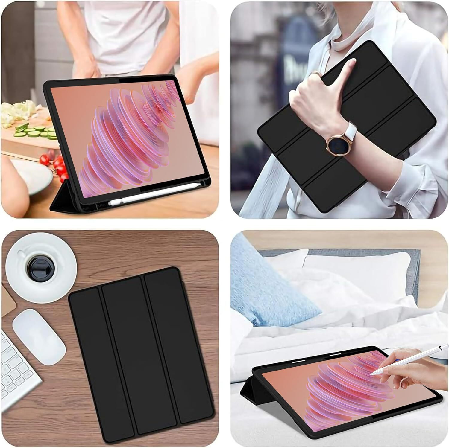 Image of AGEIS Flip Cover for Lenovo Tab Plus 11.5 inches 2024 (Black, Shock Proof, Pack of: 1)