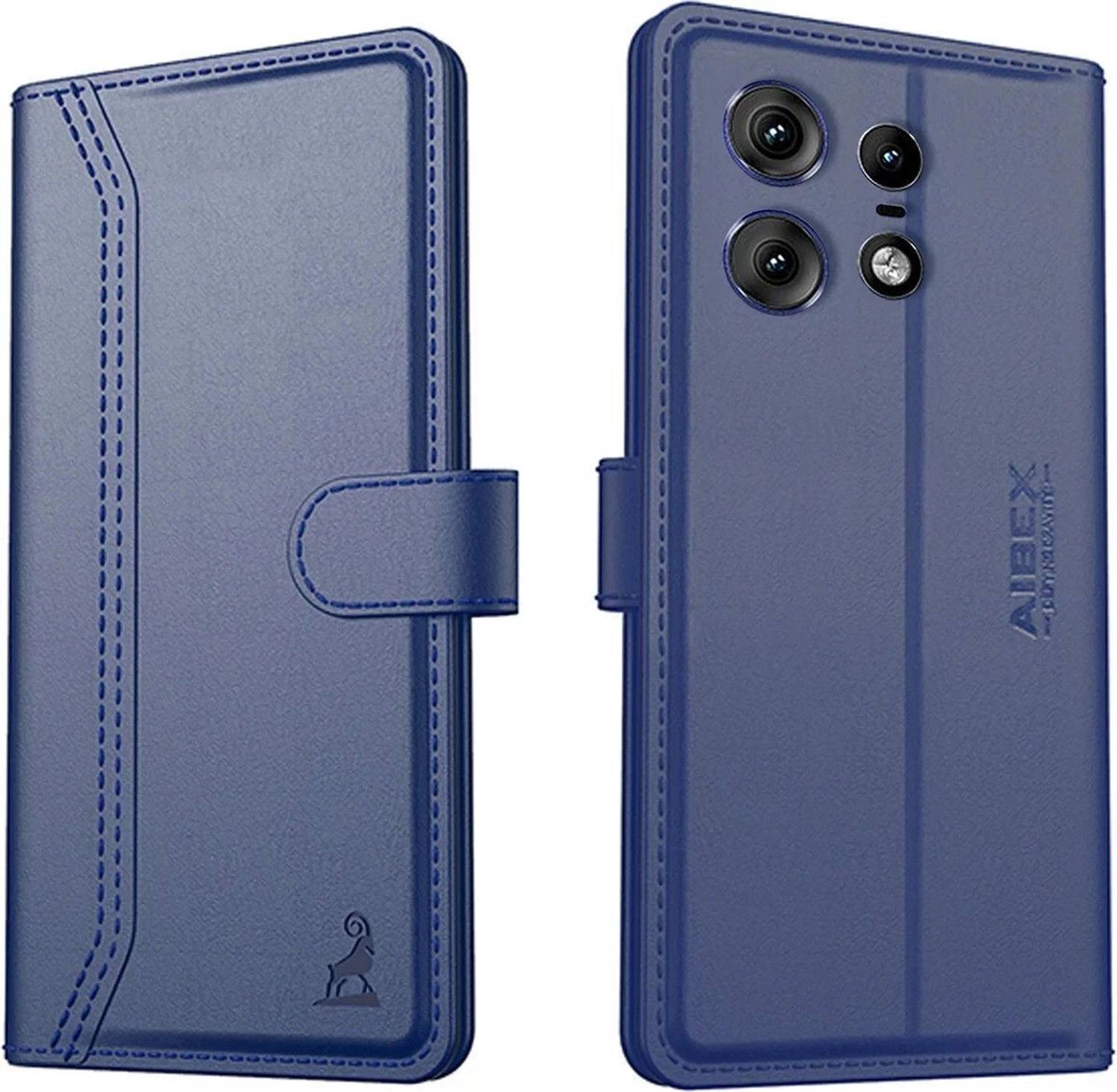 AIBEX Flip Cover for Motorola Edge 50 5G|Premium Leather Finish|Magnetic Closure|Kickstand Feature