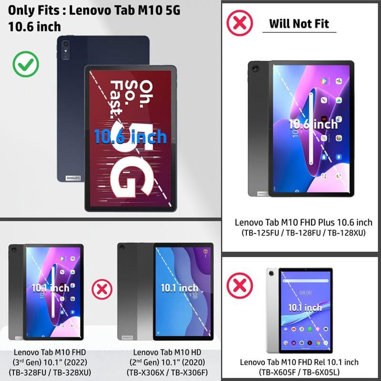 Image of Fastway Flip Cover for Lenovo Tab M10 5G 10.6 inch