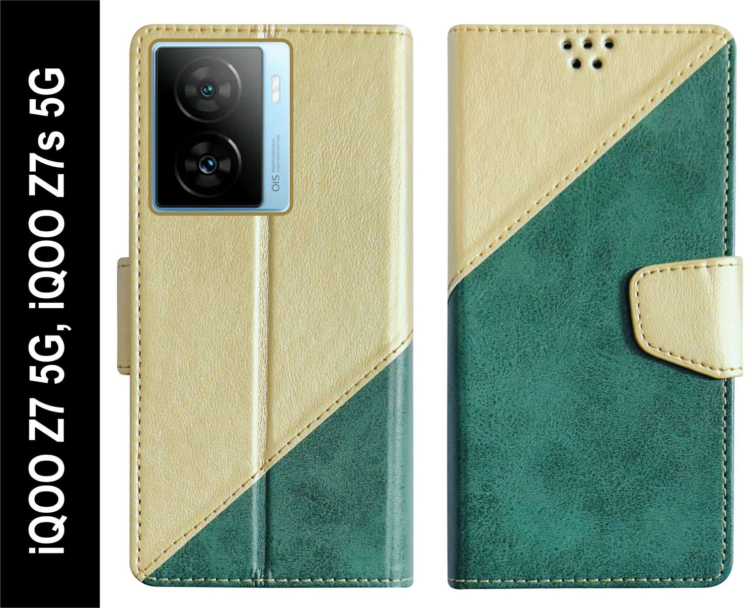 Image of SBMS Flip Cover for iQOO Z7 5G / iQOO Z7s 5G Back Cover Case with Magnatic Closure