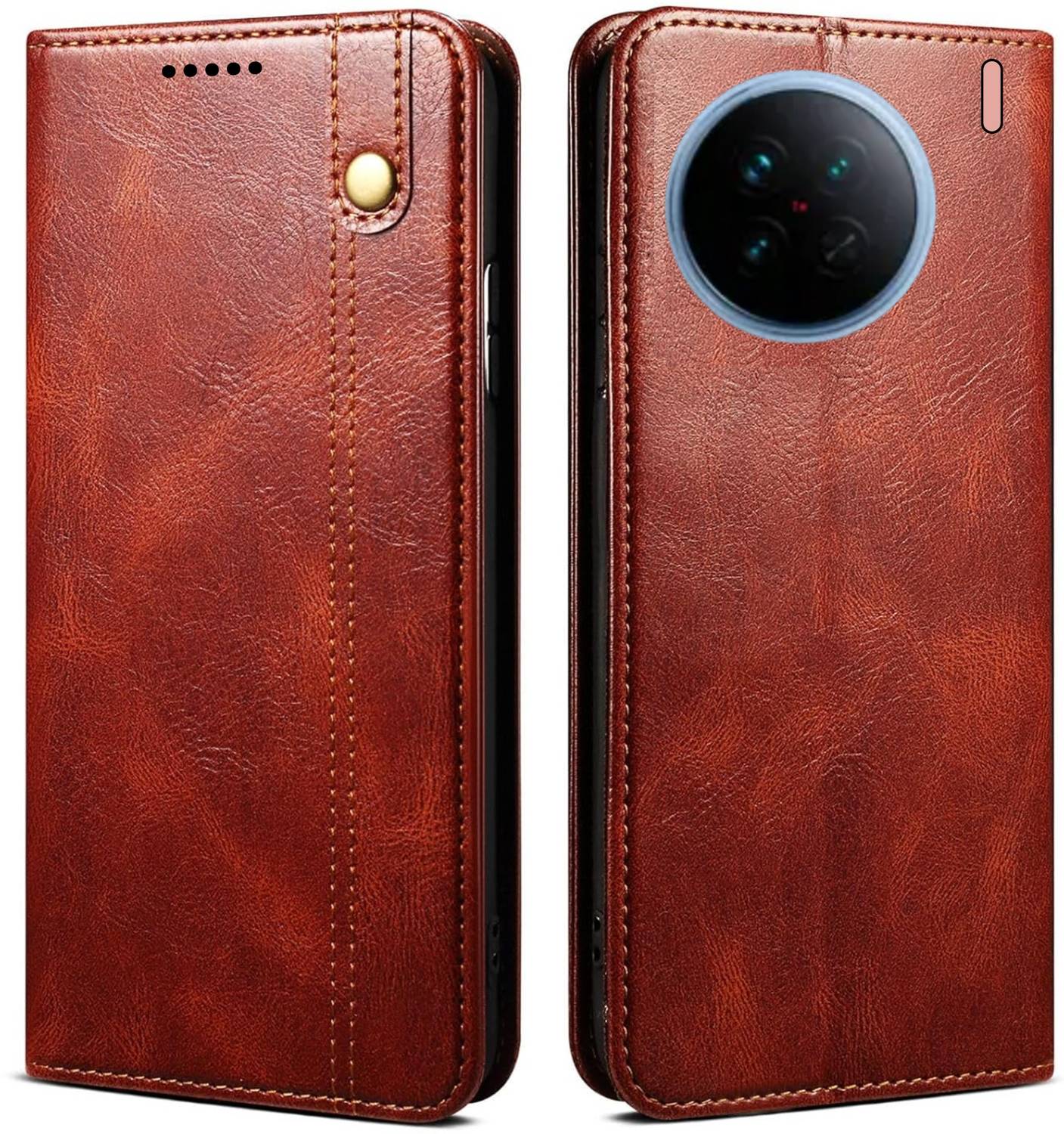 HONLEN Custodia A Portafoglio In Pelle PU Con Stampa Mandala Per Vivo X90 Pro – 3 Slot Per Carte, Supporto, Chiusura Magnetica - 2