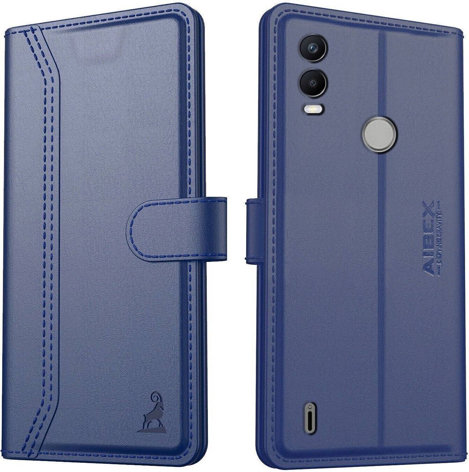 AIBEX Flip Cover for Nokia C21 Plus|Premium Leather Finish|Magnetic Closure|Kickstand Feature