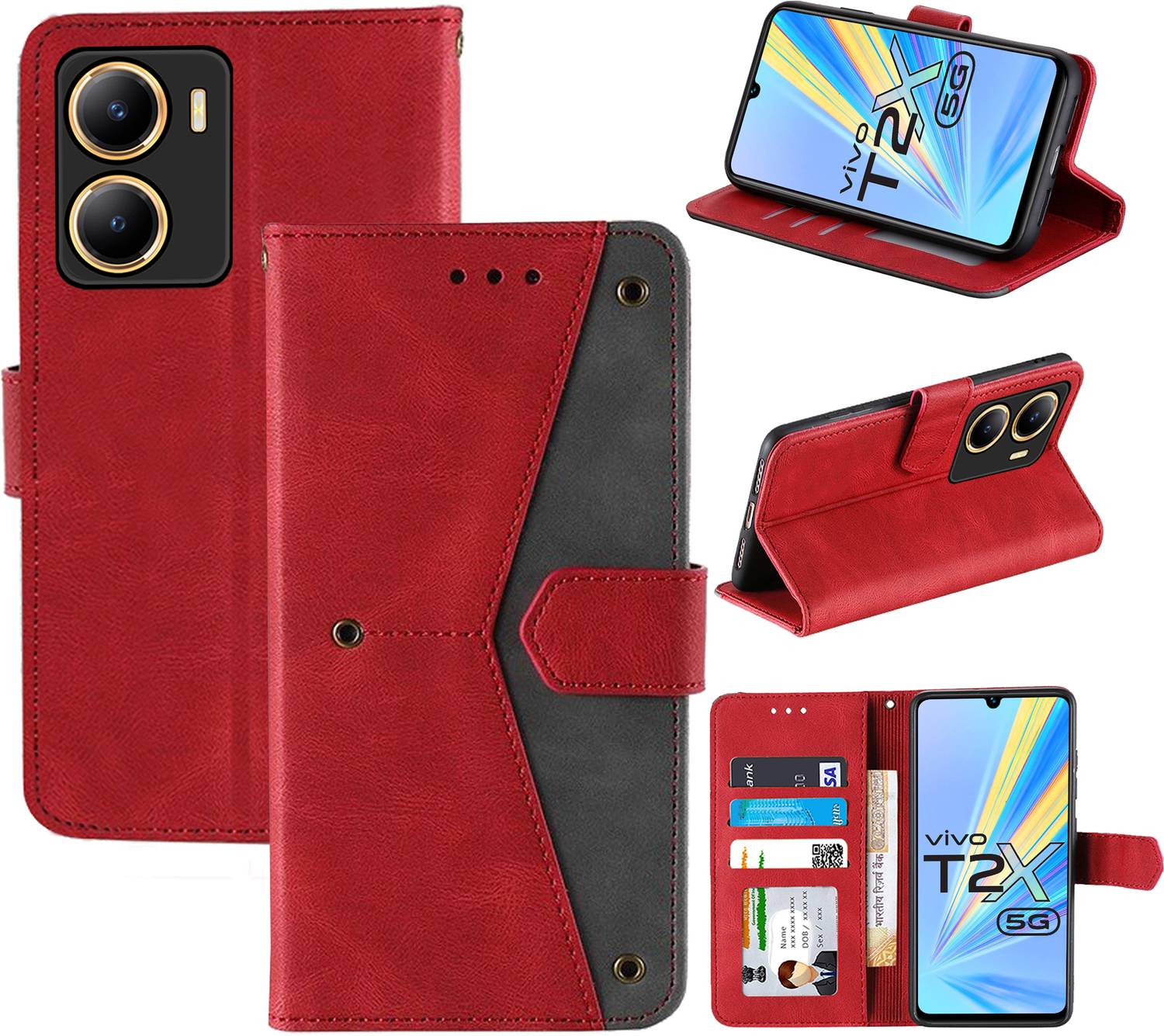 Autofocus Flip Cover for Vivo T2X 5G