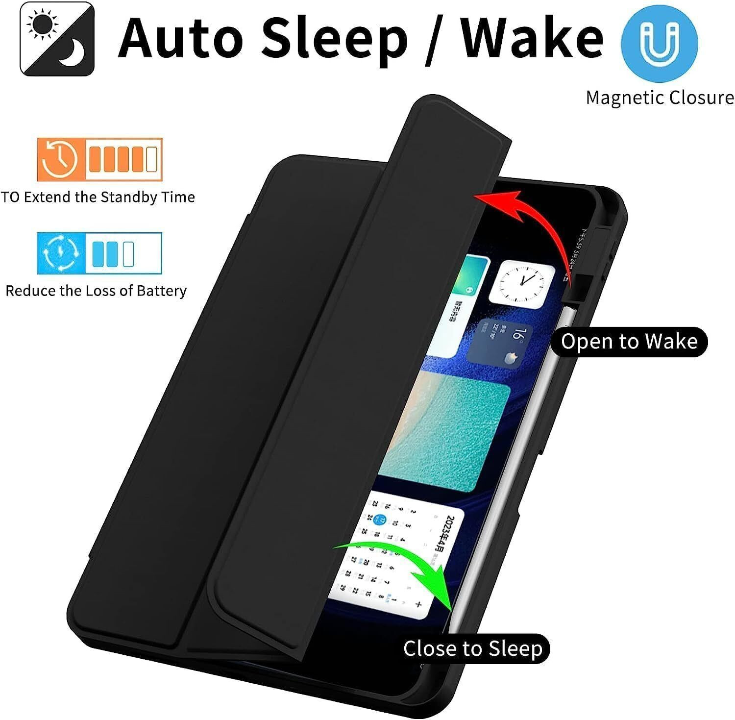 Image of Proelite Flip Cover for Xiaomi Mi Pad 7 /7 Pro 11.2 inch case Cover, Transparent Flip Case with Pen Holder