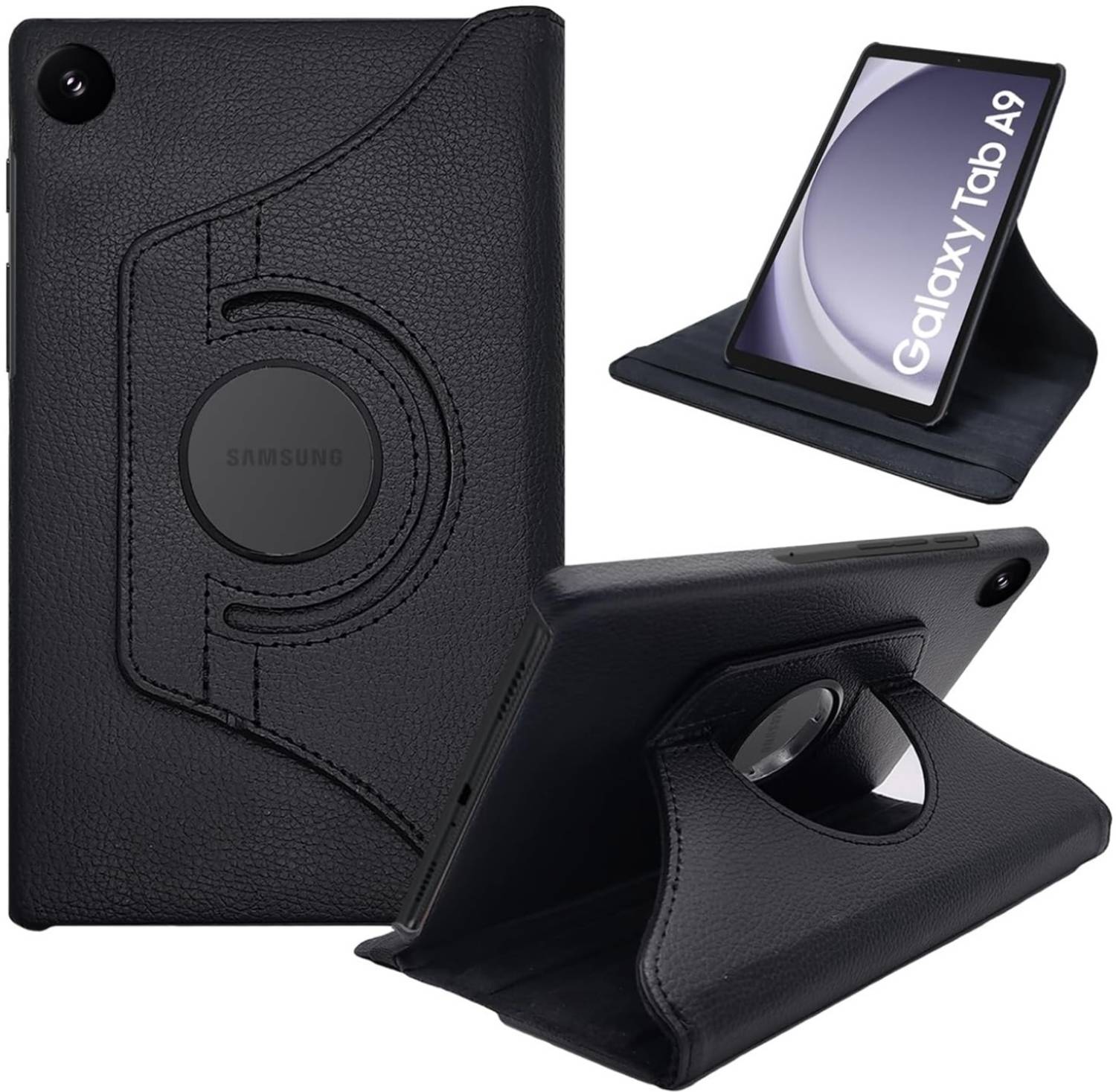 Mersal Flip Cover for Samsung Galaxy Tab A9 8.7 inch Black - Image 1
