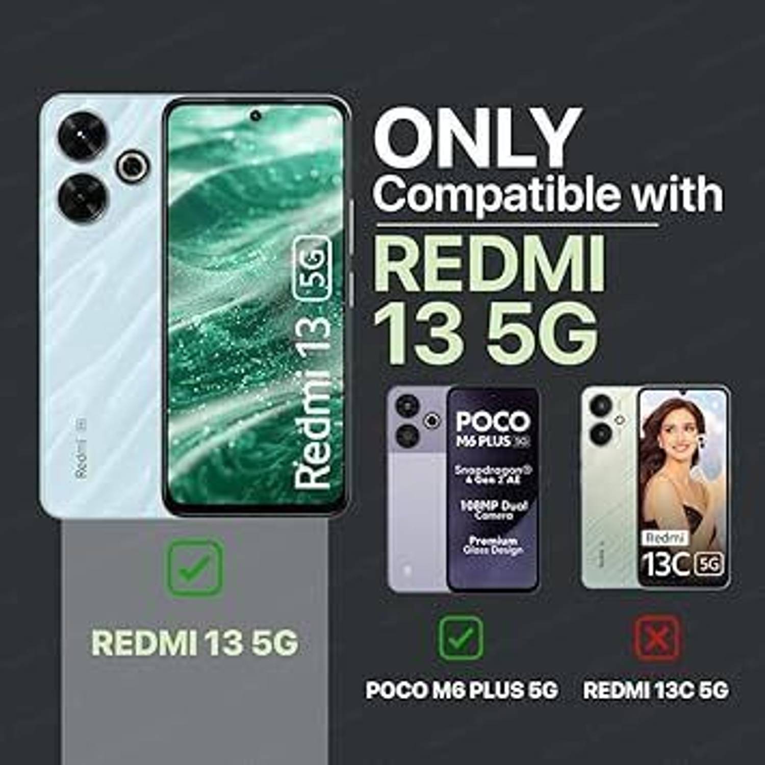 Chaseit Flip Cover for Redmi 13 5G Brown - Image 2