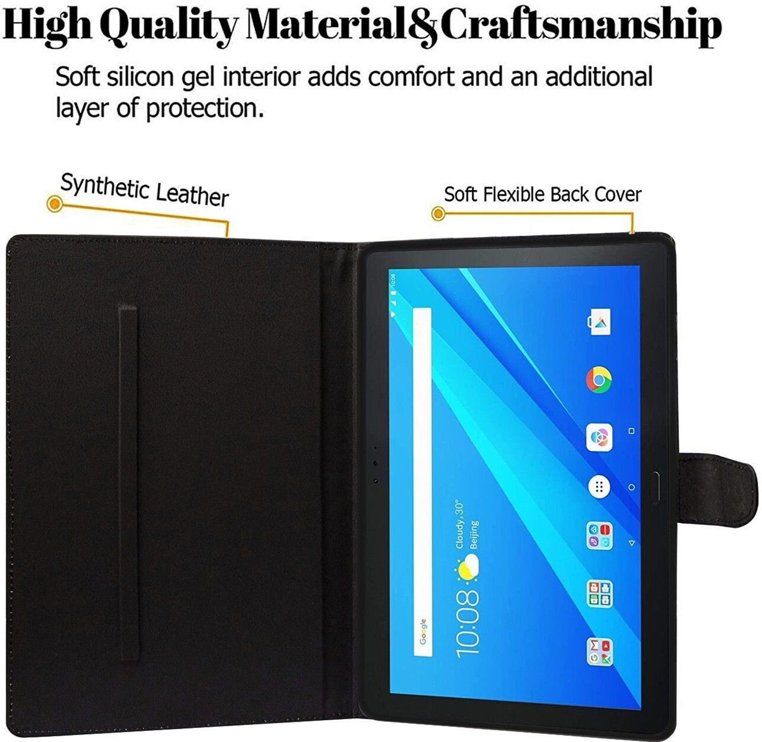 Image of Fastway Flip Cover for Lenovo Tab 4 10 (10.1 Inch) (TB-X304L /TB-X304 2017 Modal)