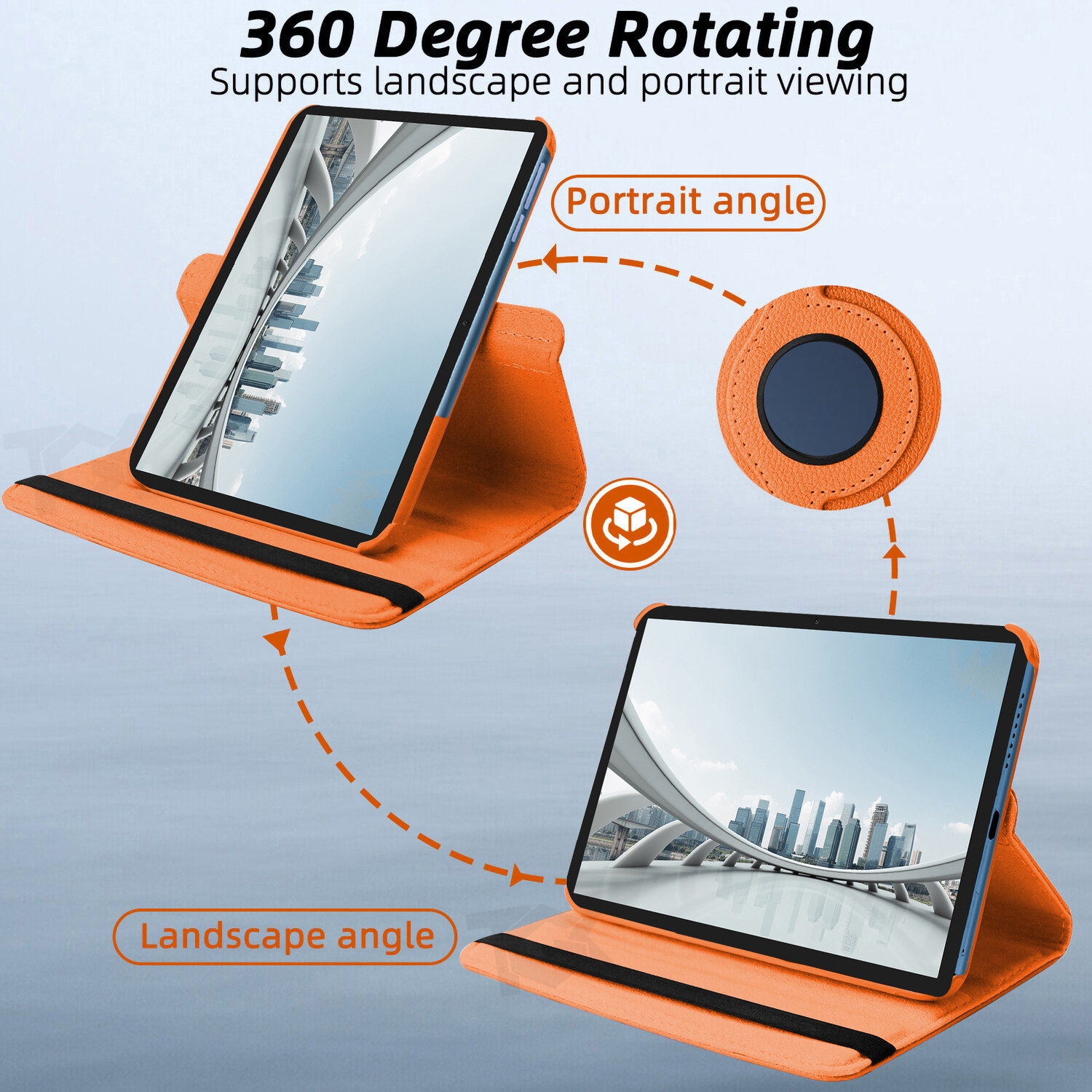 Image of TGK Flip Cover for Honor PAD X8 10.1 inch (Orange, Dual Protection, Pack of: 1)