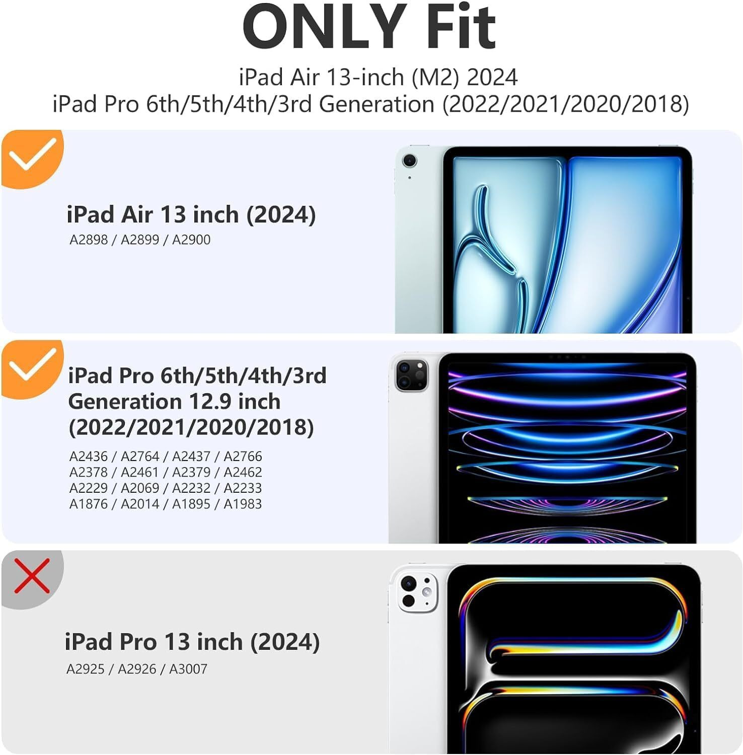 Image of COVERHUB Flip Cover for Apple iPad Air 13-inch (M2 2024) /iPad Pro 12.9-inch(2022 /2021 /2020 /2018) (Green, Shock Proof, Plastic, Pack of: 1)