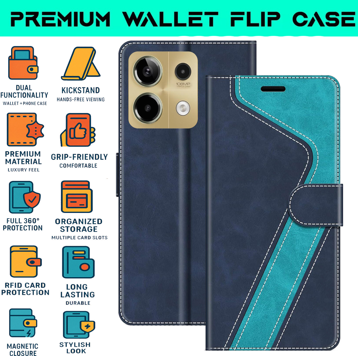 Image of TWIGLO Flip Cover for Redmi Note 13 5G