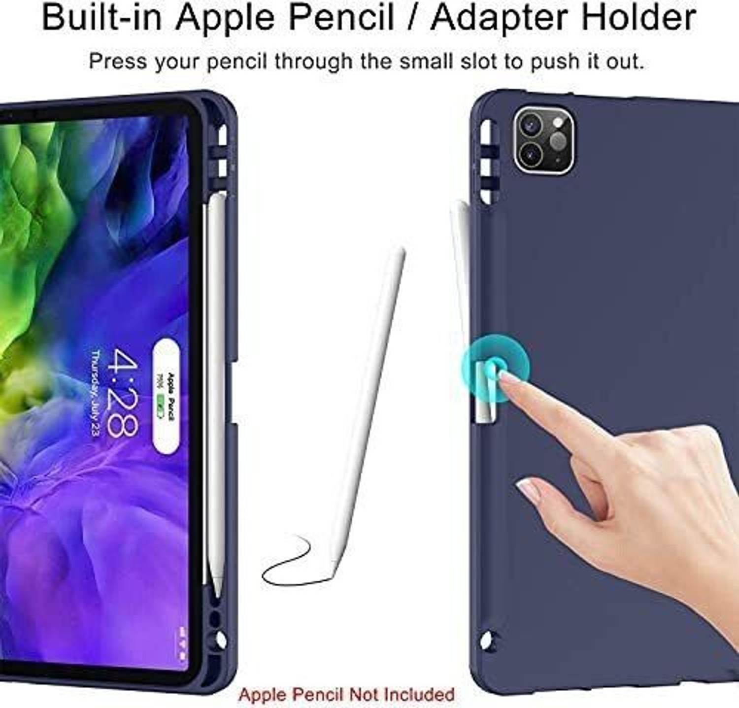 Image of Proelite Flip Cover for Apple iPad Pro 11 inch 2022 /2021 4th /3rd Gen [Auto Sleep /Wake Cover] [Pencil Holder]
