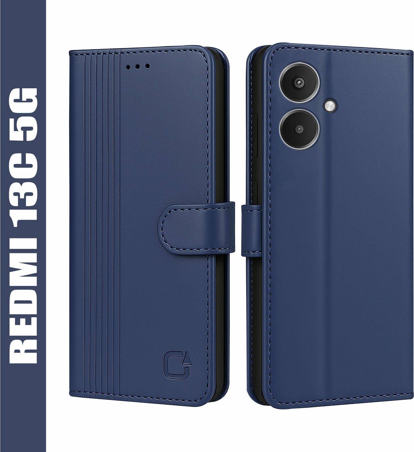 AIBEX Flip Cover for Redmi 13C 5G|Inbuilt Wallet & Card Slots|Premium Leather Magnetic Case