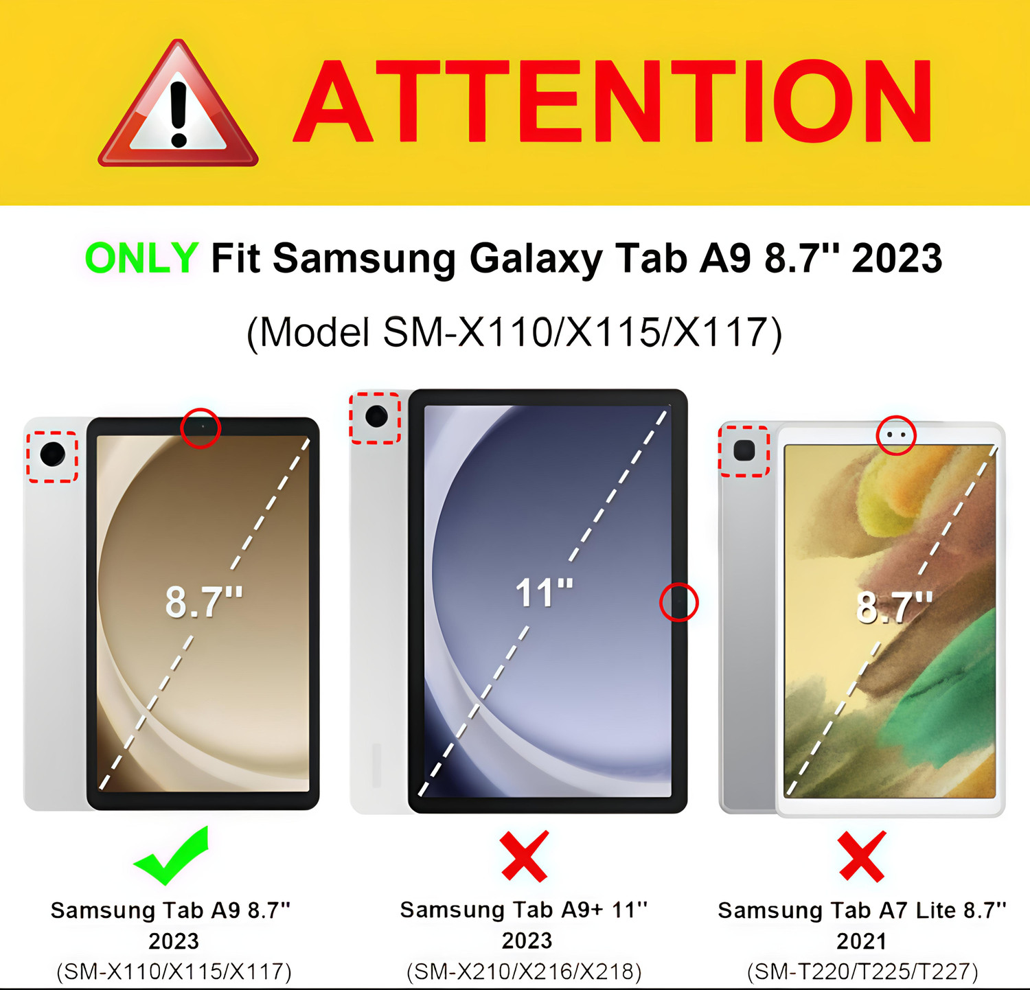 Image of Saze Flip Cover for Samsung Galaxy Tab A9 8.7 inch