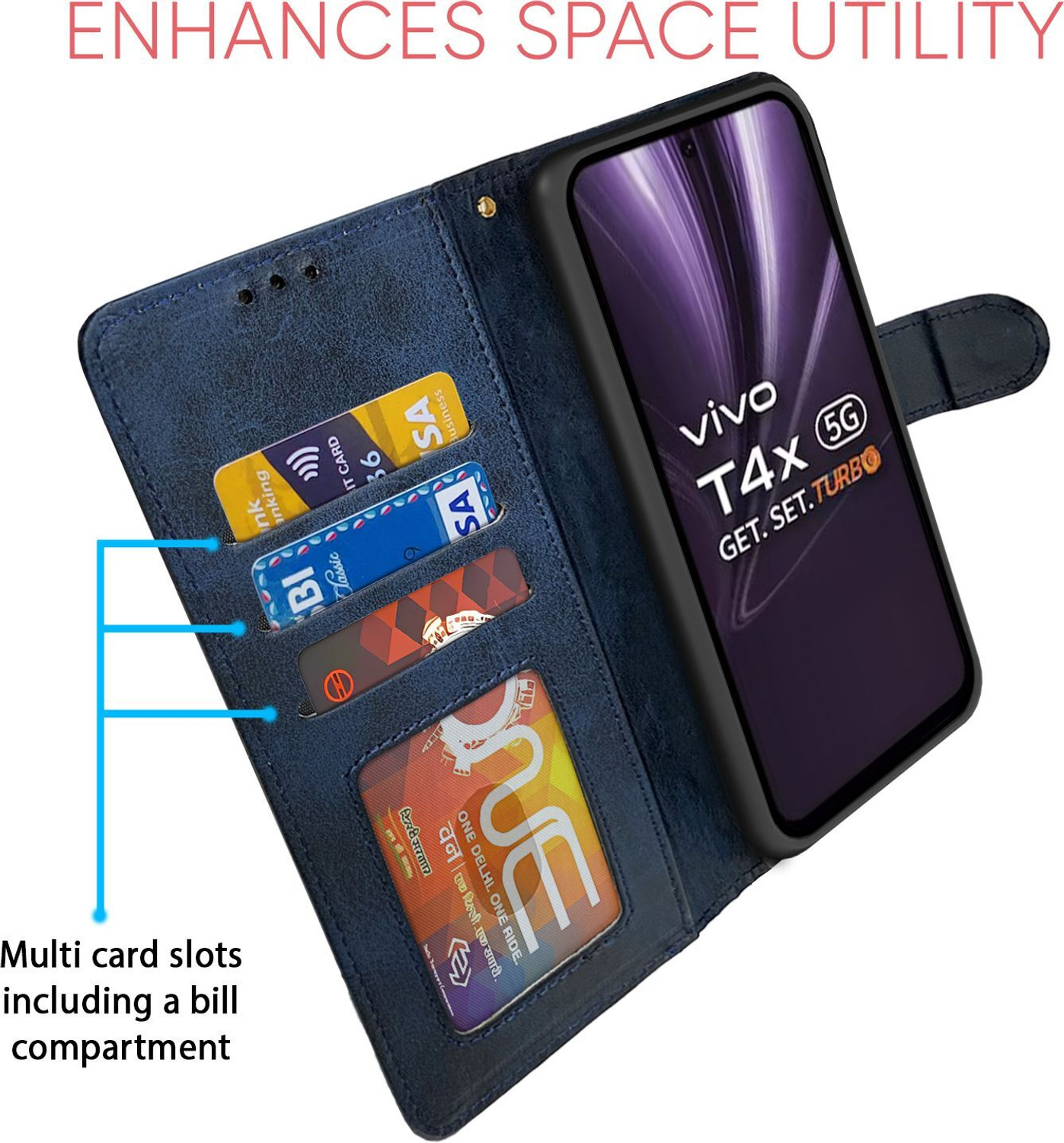 Image of Pikkme Flip Cover for Vivo T4x 5G / Vivo Y31 Pro 5G
