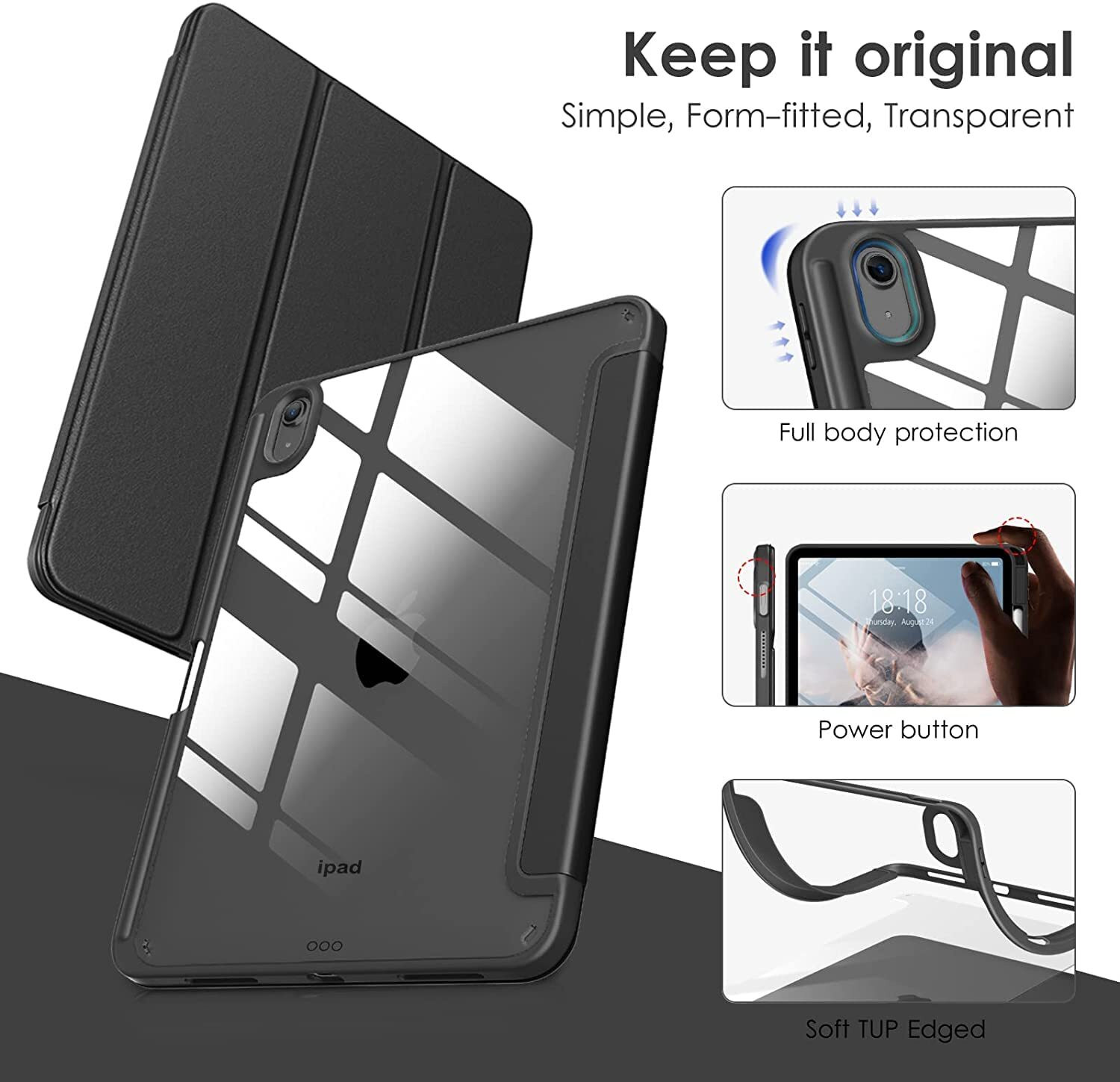 Image of BLACK LOVIES Flip Cover for iPad A16, iPad 11th Generation 11 Inch