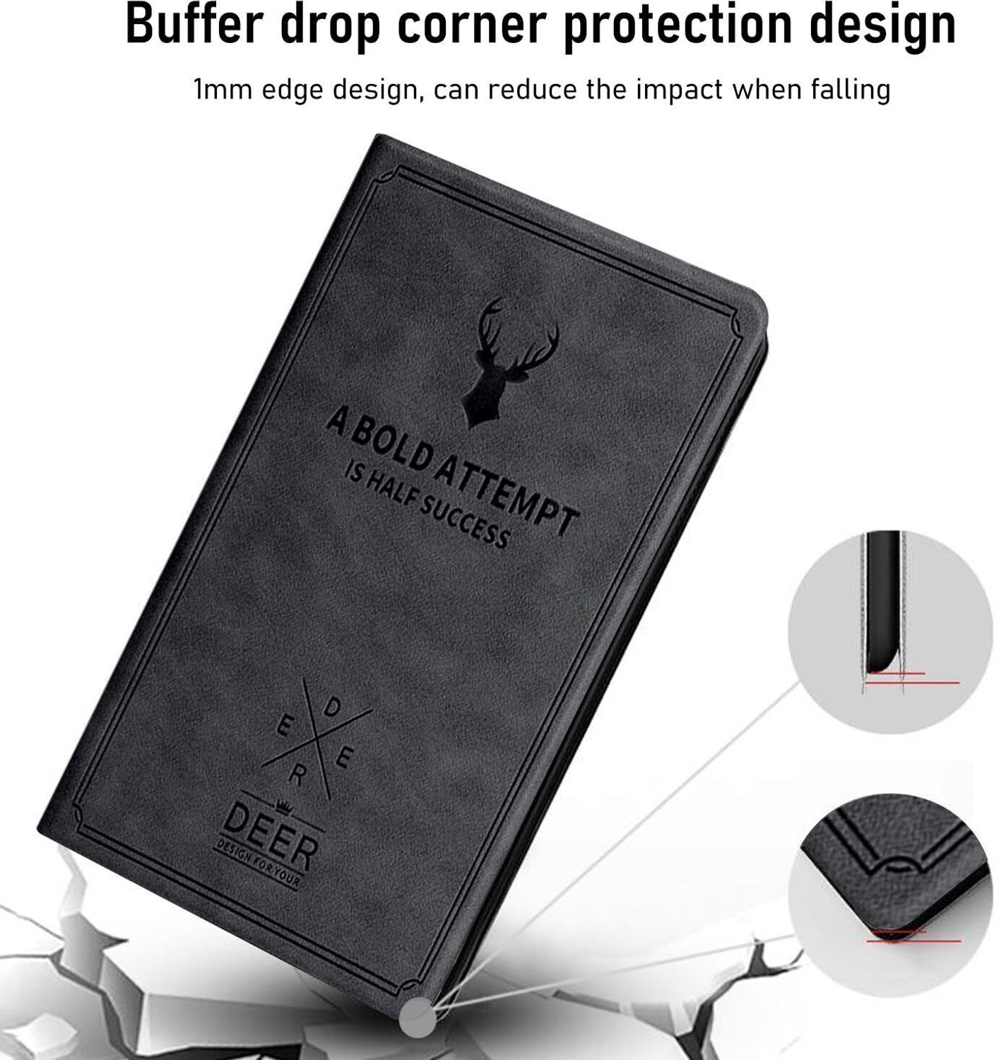 Image of AGEIS Flip Cover for Moto Pad 60 Neo 11 inch 2025 (Stylus Holder) (Black, Shock Proof, Plastic, Rubber, Pack of: 1)