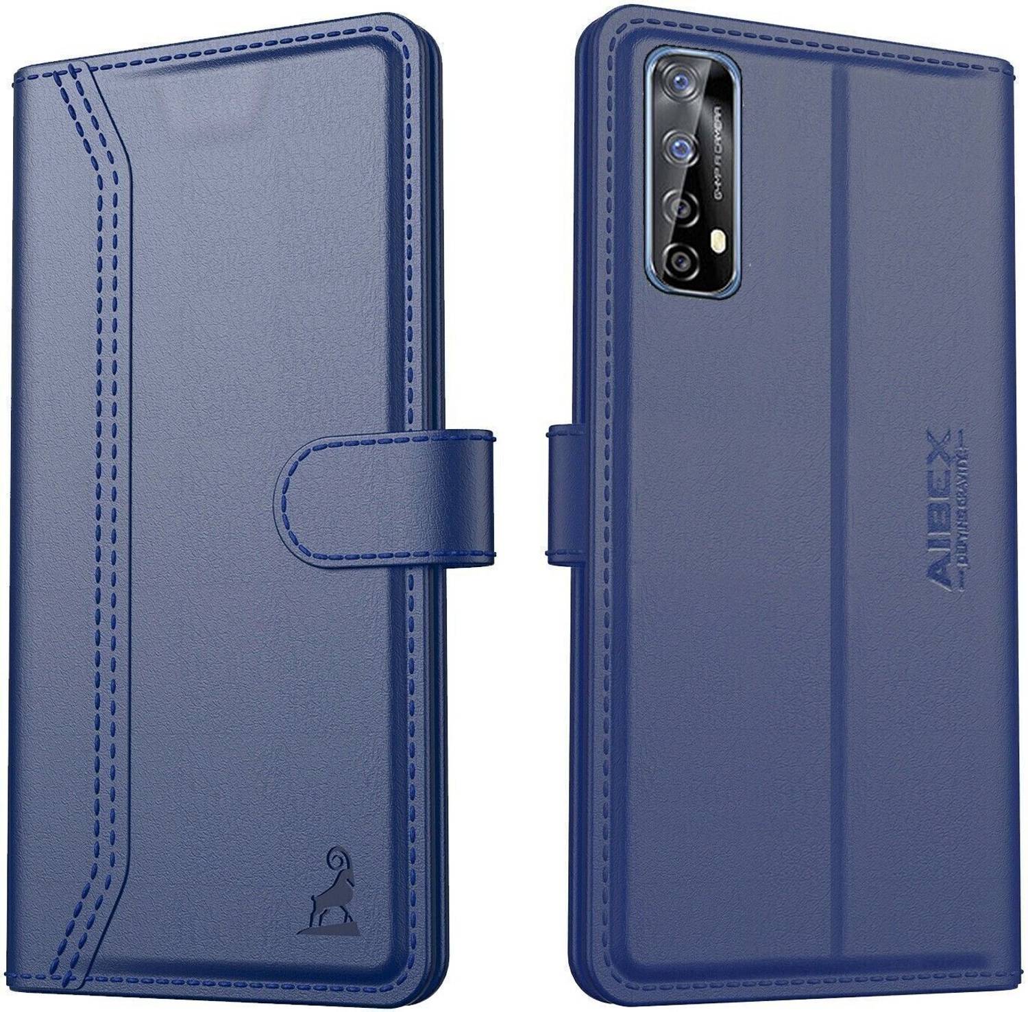 AIBEX Flip Cover for Realme 7 / Realme Narzo 20 Pro|Premium Leather Finish|Magnetic Closure|Kickstand Feature