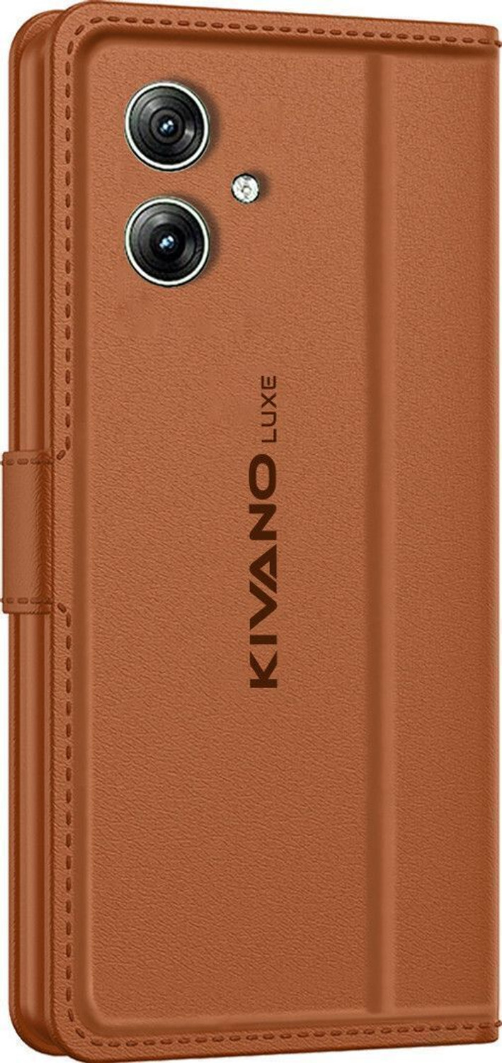 Image of KIVANO LUXE Flip Cover for Motorola G54 5G / Motorola G64 5G|Premium Leather|Magnetic Closure|Stand function