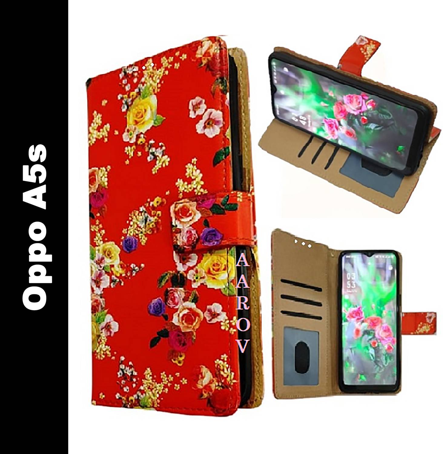Aarov Flip Cover for OPPO A5s