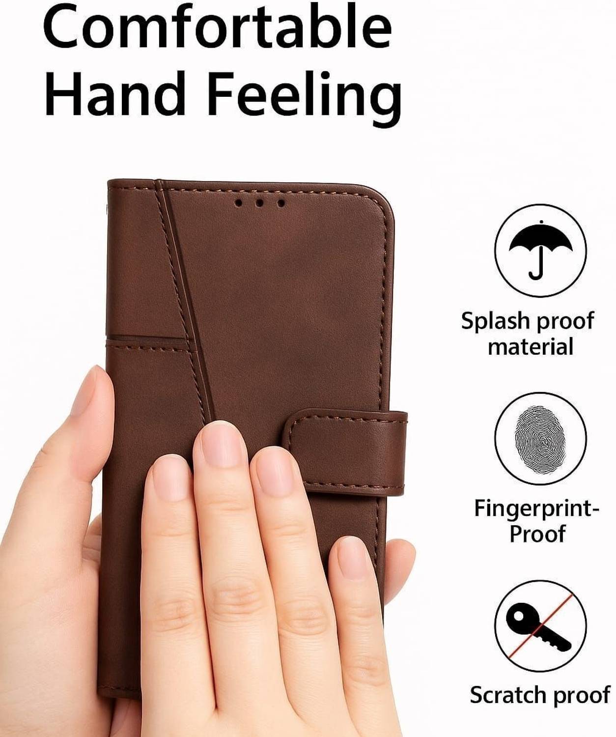 SST Flip Cover for Redmi 13C 5G Brown - Image 2
