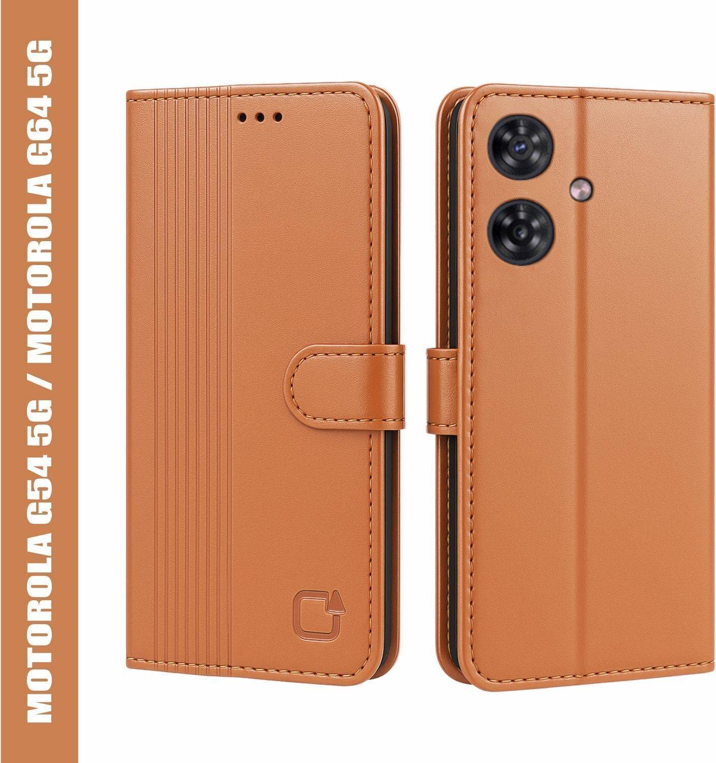 AIBEX Flip Cover for Motorola G54 5G / Motorola G64 5G|Inbuilt Wallet & Card Slots|Premium Leather Magnetic