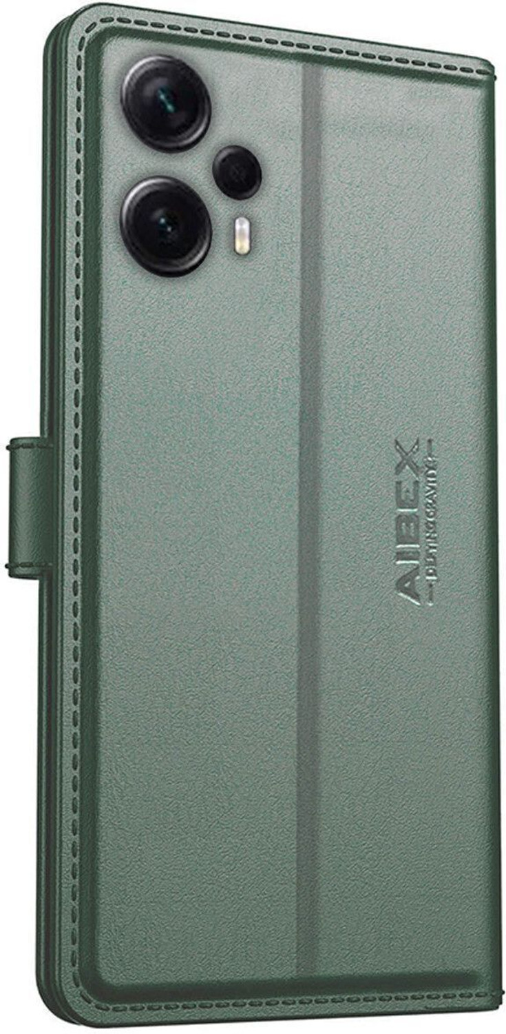 Image of AIBEX Flip Cover for Poco F5 5G|Premium Leather Finish|Magnetic Closure|Kickstand Feature
