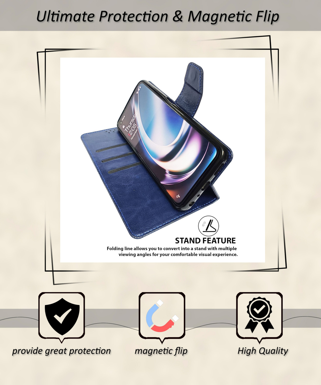 Image of SBMS Flip Cover for Tecno CAMON iSKY3 Back Cover Case with Magnatic Closure