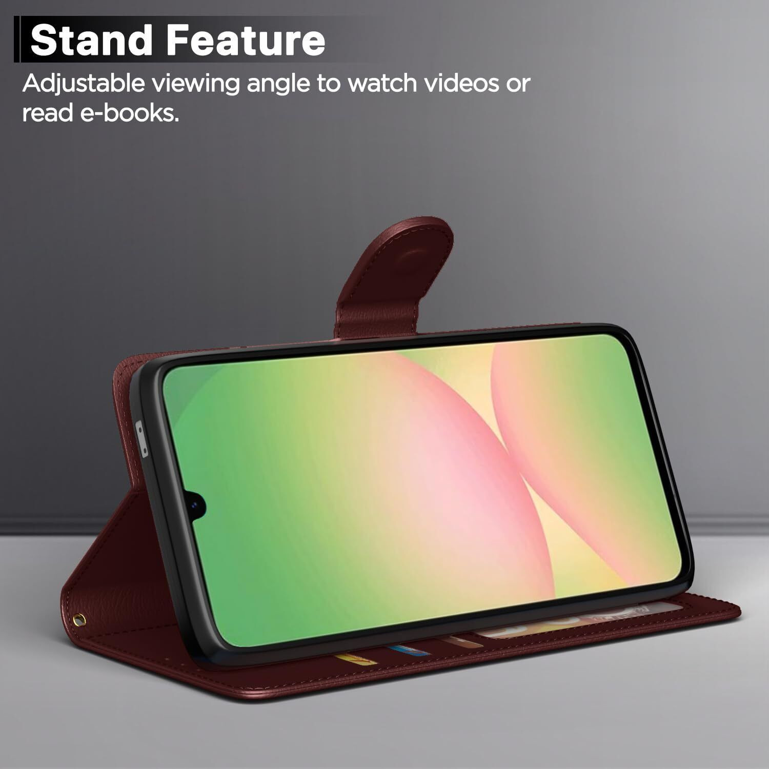 Image of ZORZO Flip Cover for Samsung Galaxy A17 | M17 | F17 5G|Shock Proof | Leather Finish|Card Pockets Wallet & Stand