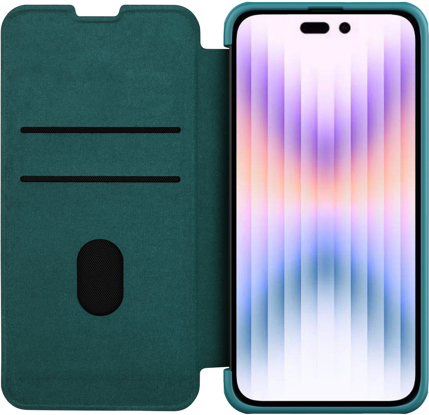 Image of Nillkin Flip Cover for Apple iPhone 14 Pro (6.1 inch Inch) Qin Pro Plain Leather Camshield Camera Slider