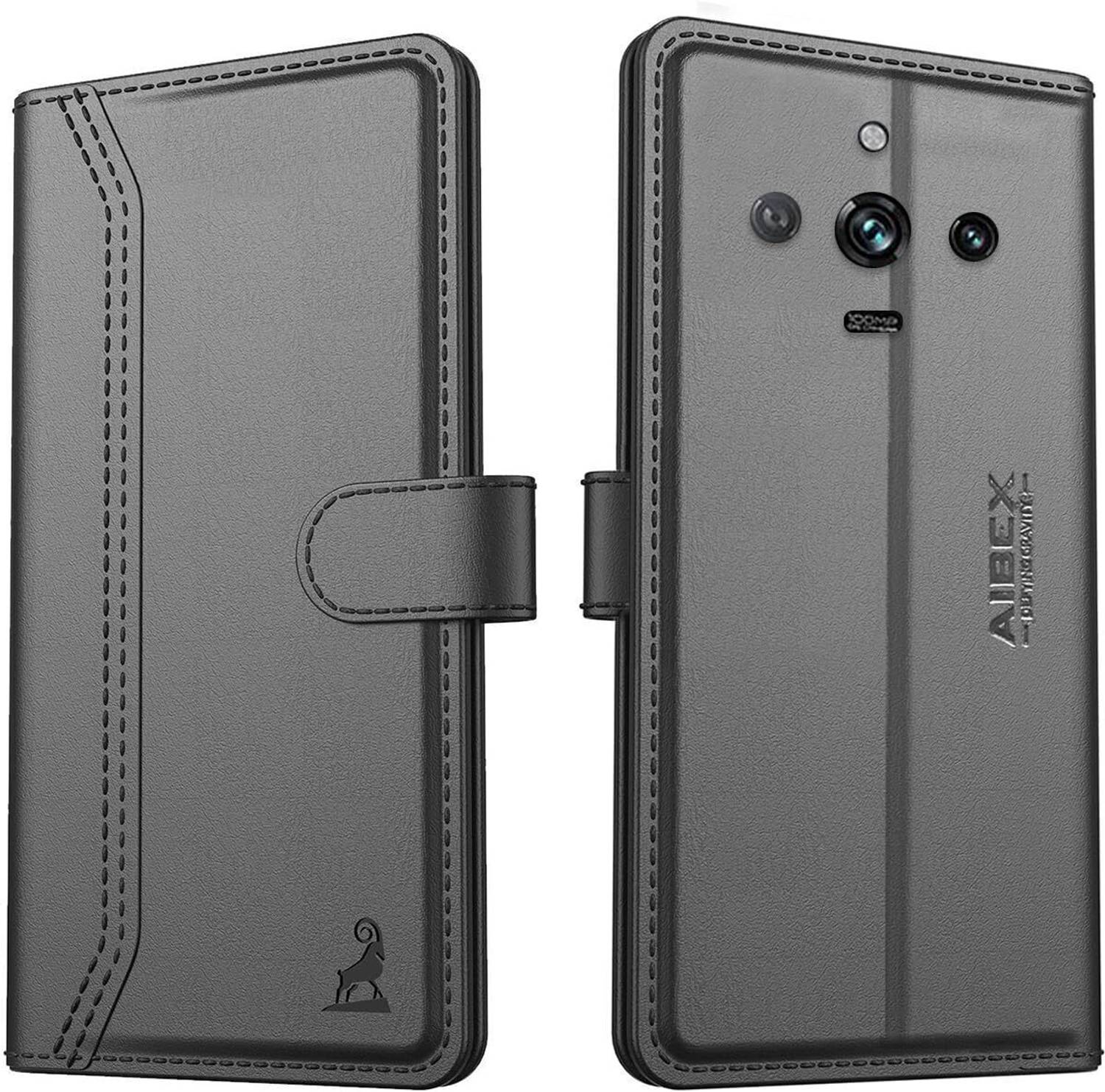 AIBEX Flip Cover for Realme Narzo 60 5G|Premium Leather Finish|Magnetic Closure|Kickstand Feature