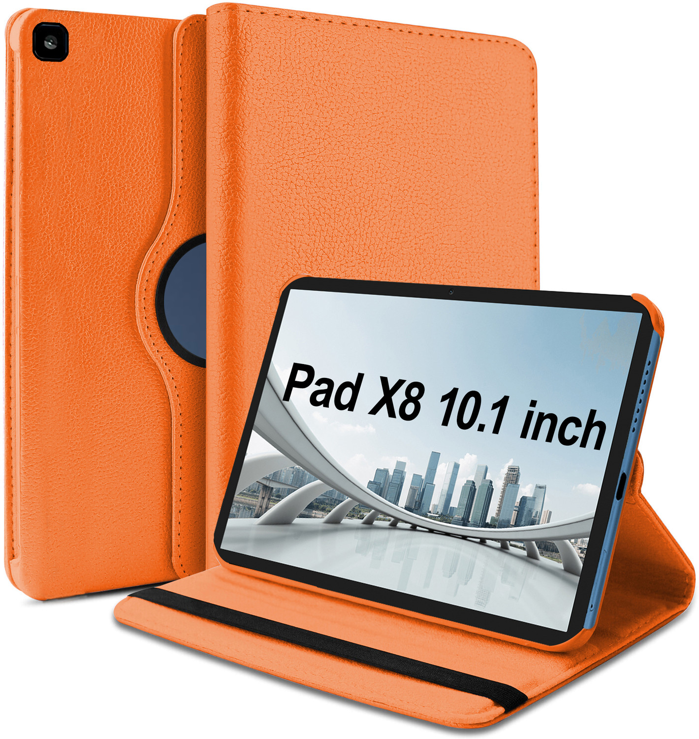 Image of TGK Flip Cover for Honor PAD X8 10.1 inch (Orange, Dual Protection, Pack of: 1)